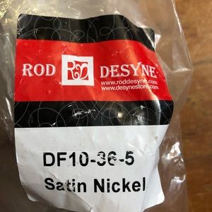 Rod Desyne DF10-36-5 satin nickel curtain rod ends